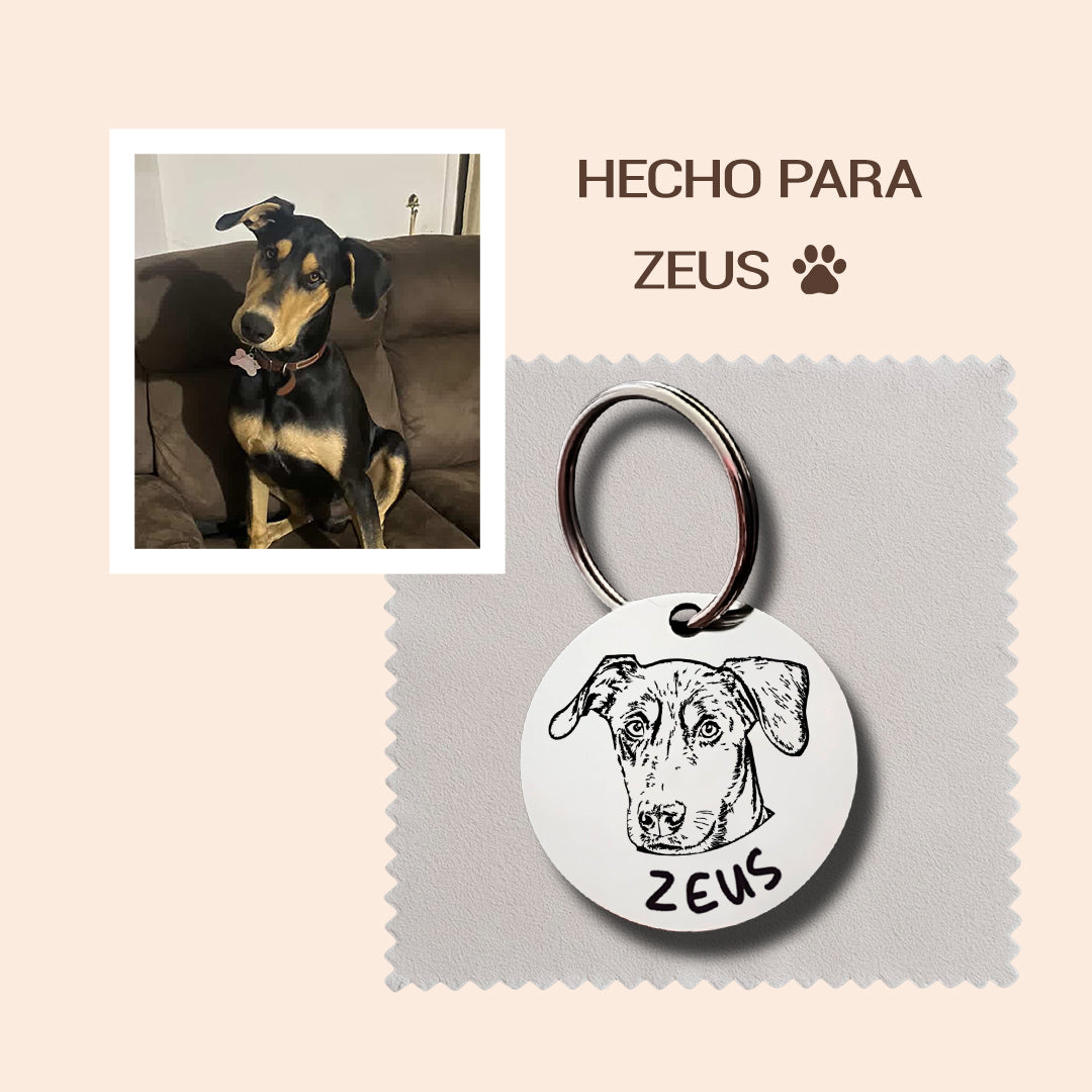 Pet ID Tag – Circular Silver