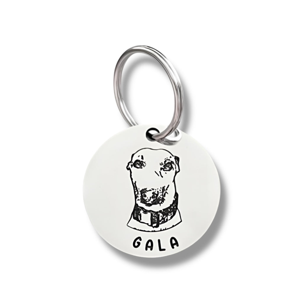 Pet ID Tag – Circular Silver