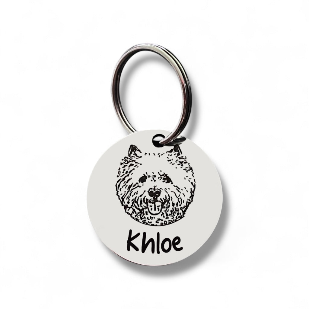 Pet ID Tag – Circular Silver