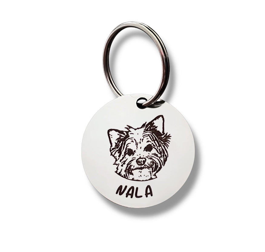 Pet ID Tag – Circular Silver