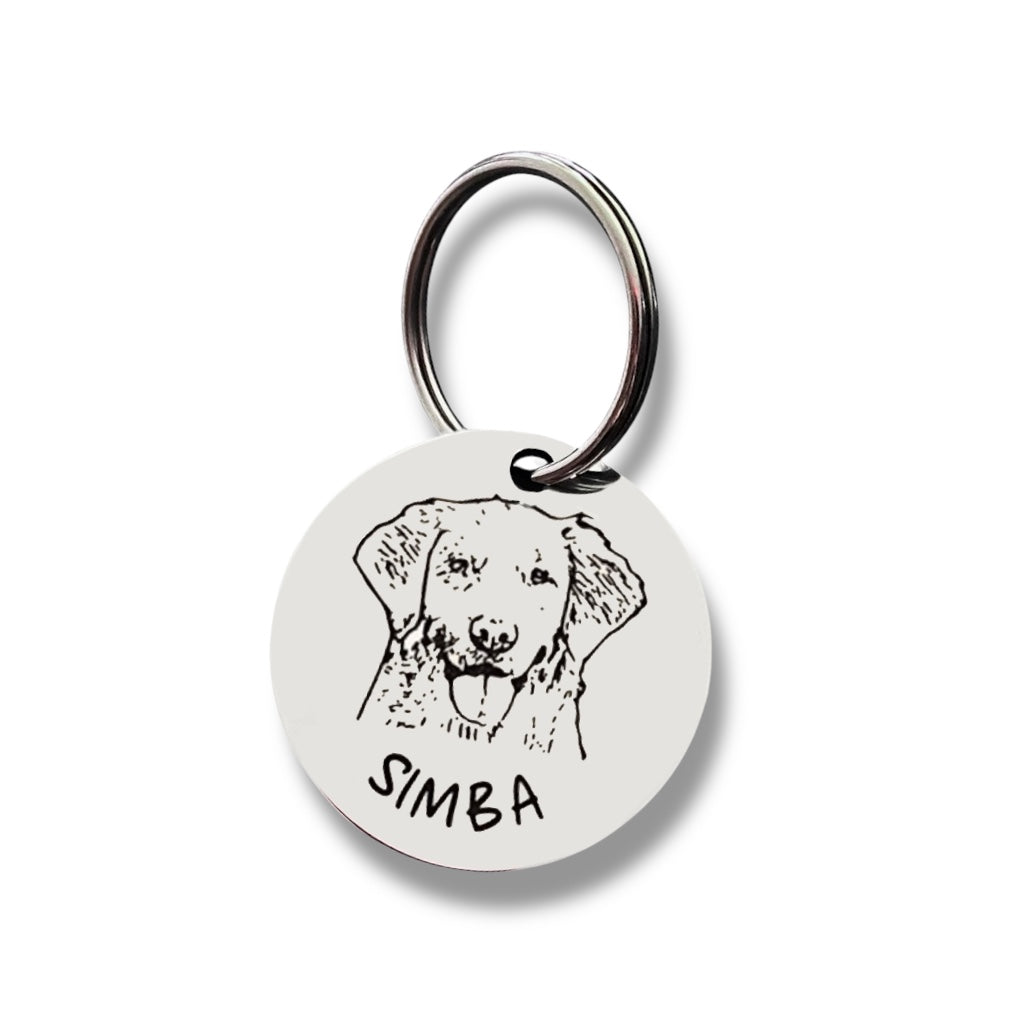 Pet ID Tag – Circular Silver
