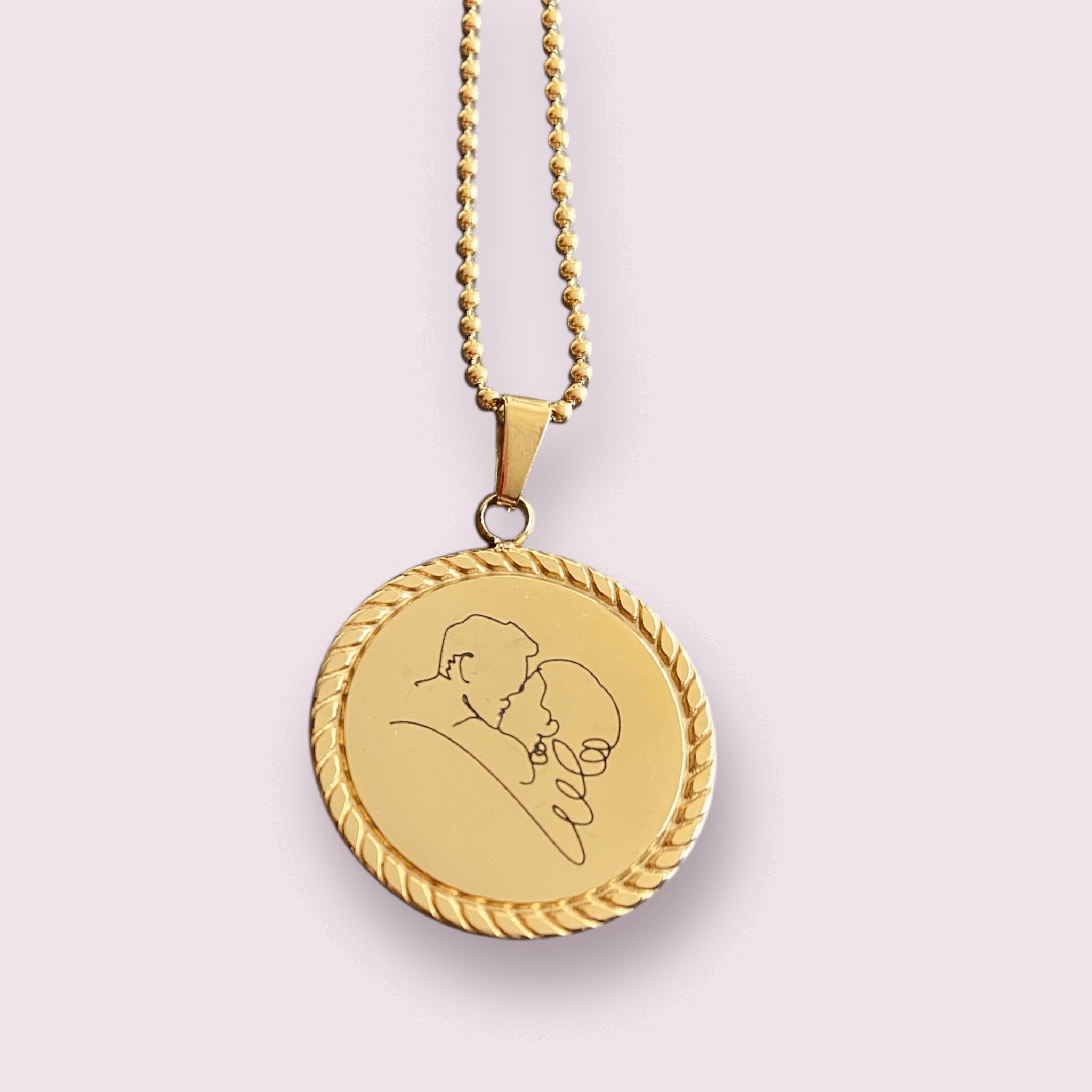 Collar Gold de acero inoxidable bañado en 18K - Personalizado - Made For Wolfies