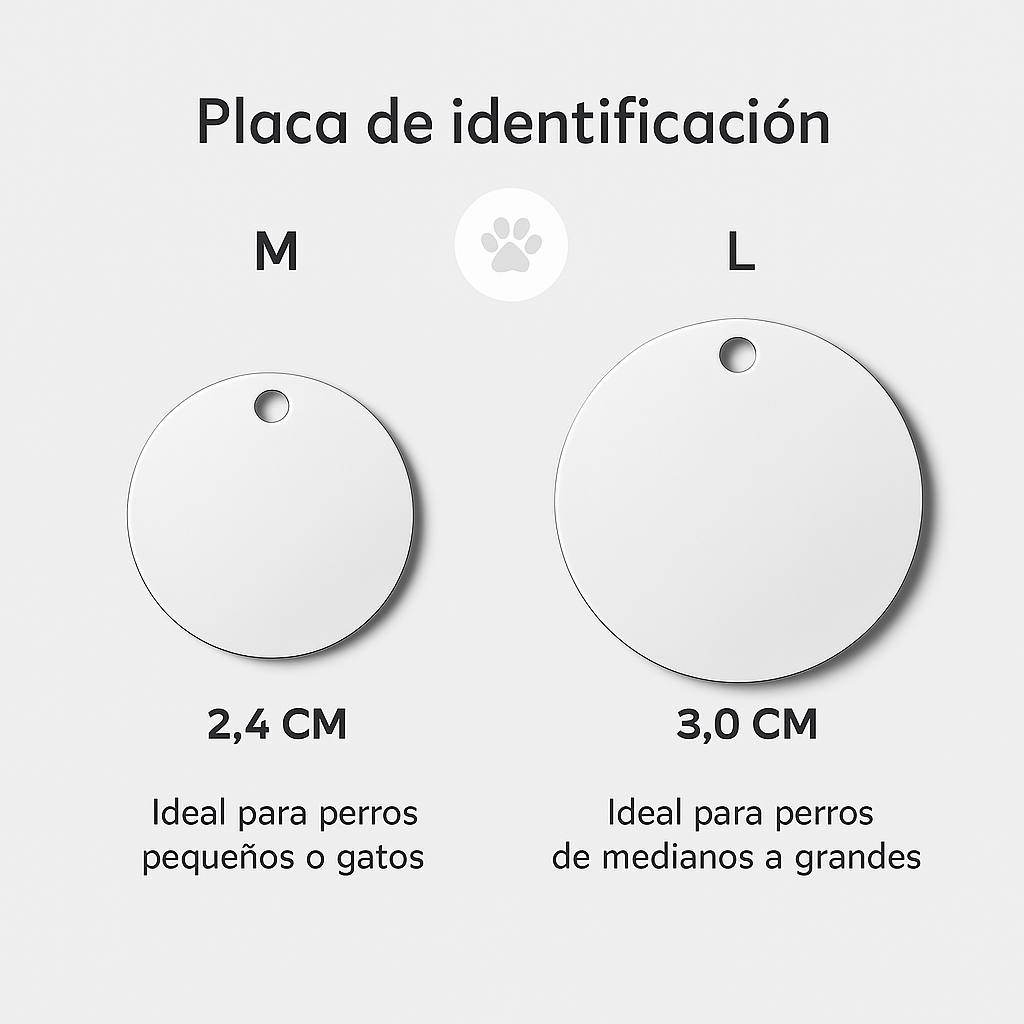 Pet ID Tag – Circular Silver