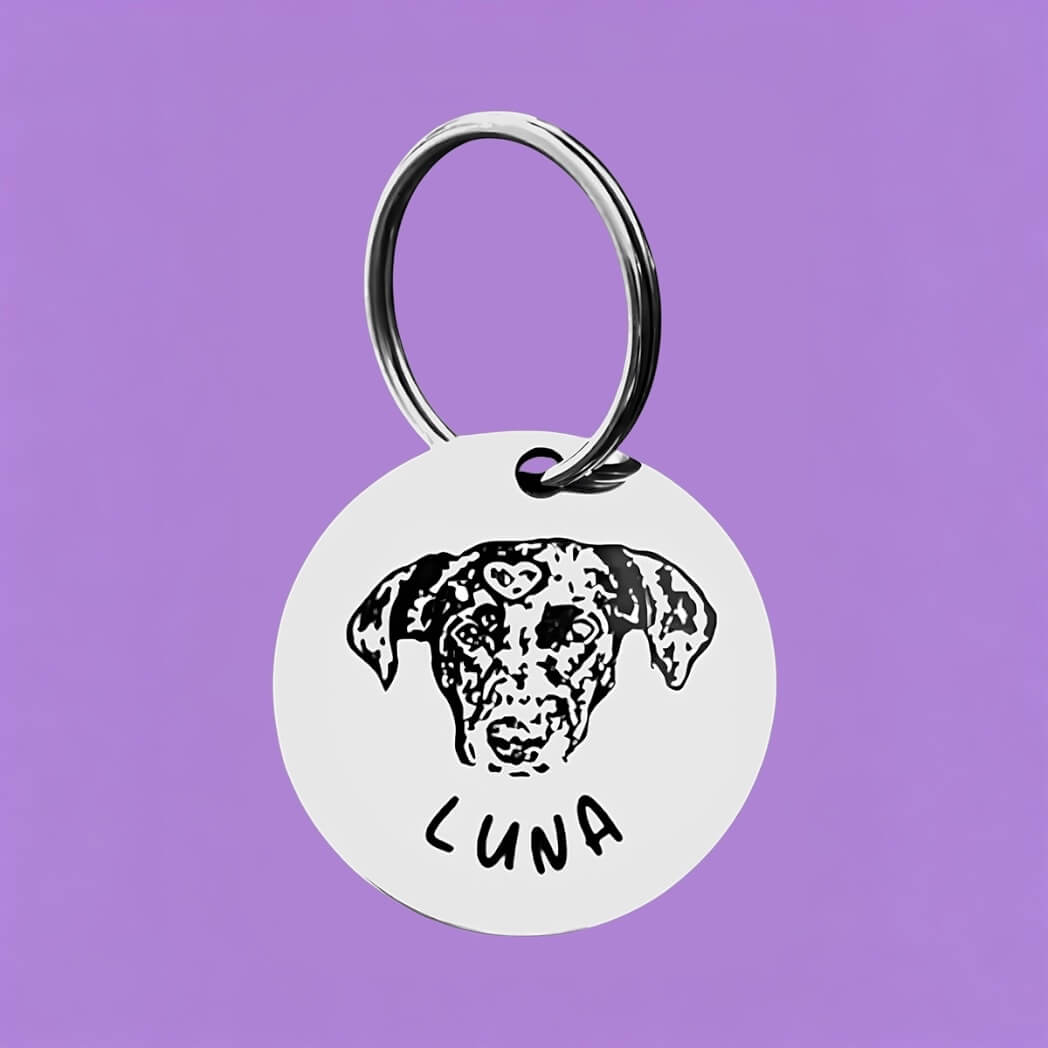 Tag ID Circular Silver para Mascotas - Made For Wolfies