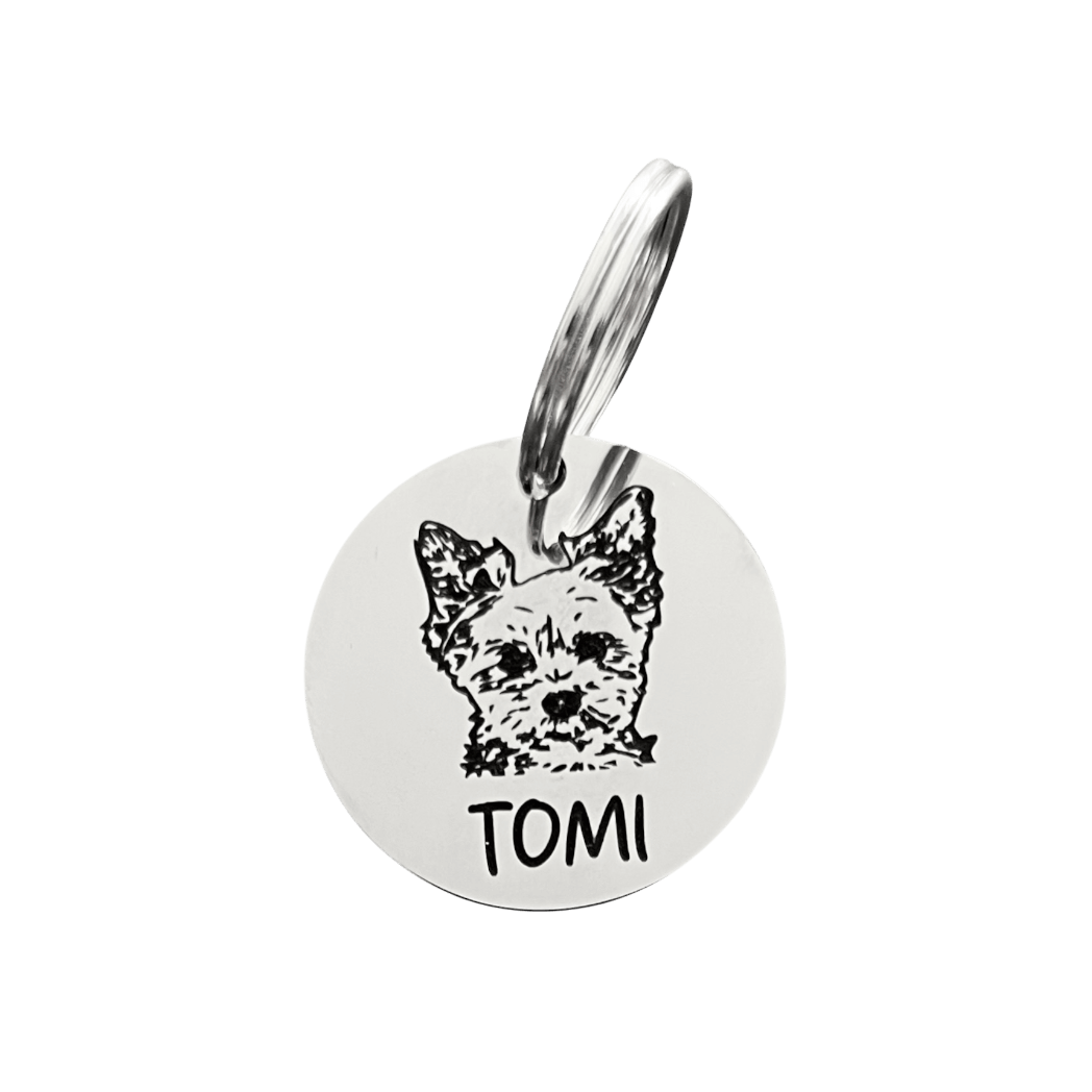 Tag ID Circular Silver para Mascotas - Made For Wolfies