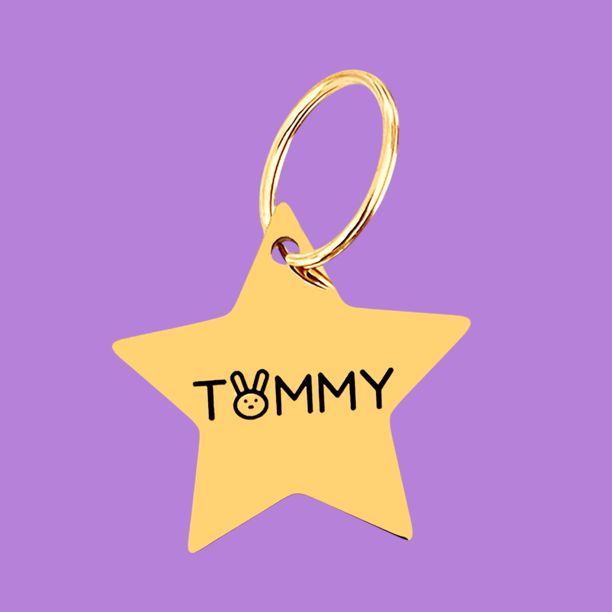 Tag ID Star Gold para Mascotas - Made For Wolfies