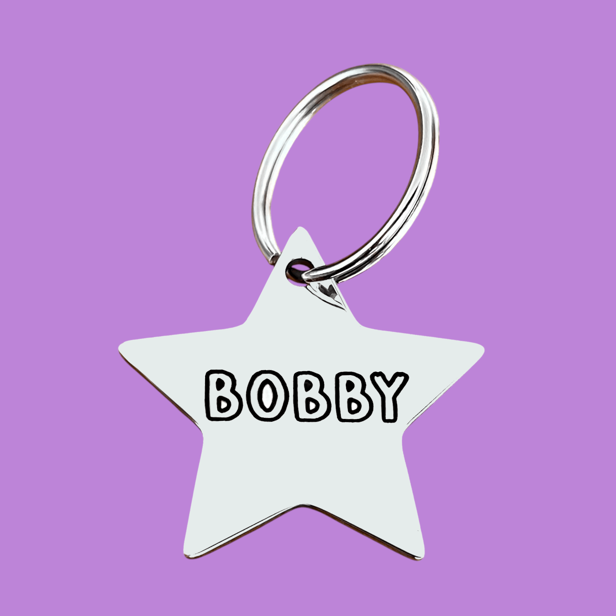 Tag ID Star Silver para Mascotas - Made For Wolfies