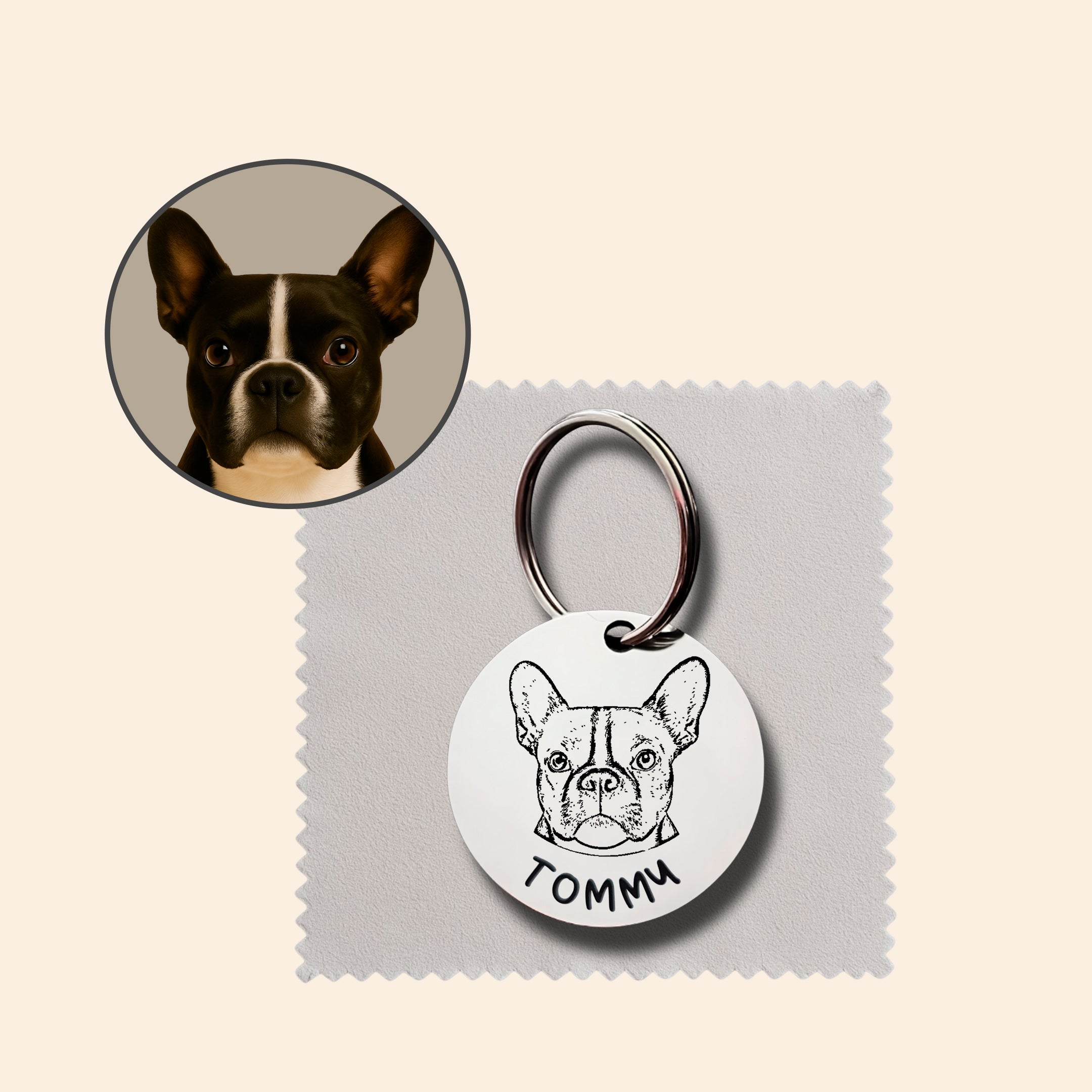 Pet ID Tag – Circular Silver