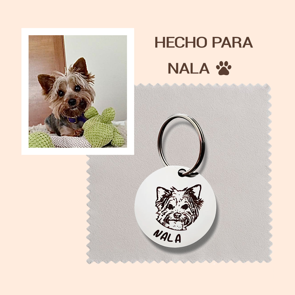 Pet ID Tag – Circular Silver