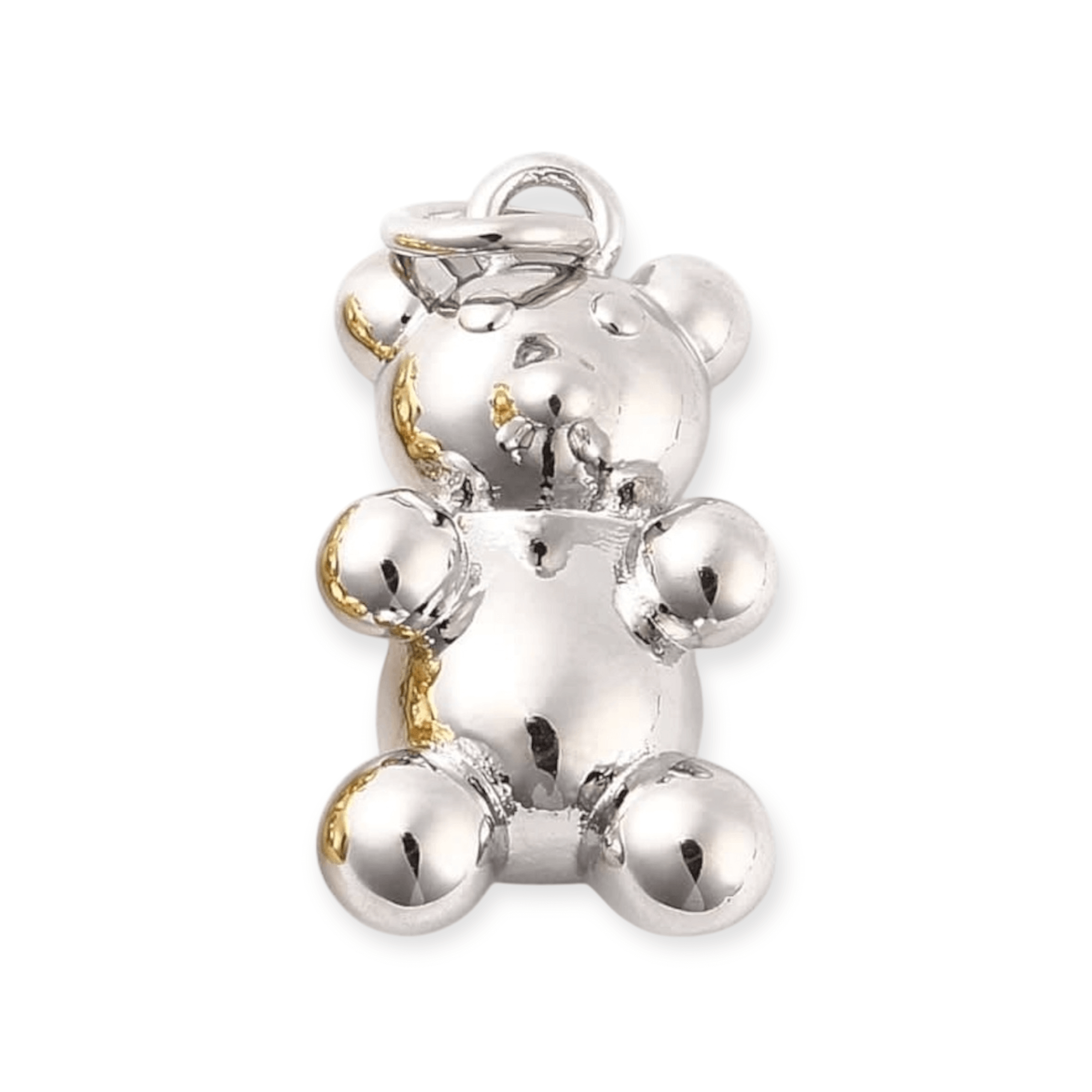 Colgante Osito Liso 20x11mm con Baño de Platino - Made For Wolfies